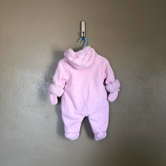 Bebe di Amour Pink Winter Bodysuit Size 0-3M - Picture 7 of 8